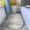 Oval bedside plush carpet